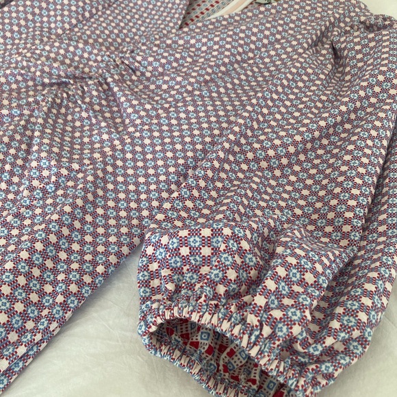 Tiny Big Sister Ruched Front Dress with Puff Sleeves - Picture 6 of 12